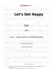 Sheet music, chords Lou - Let’s Get Happy