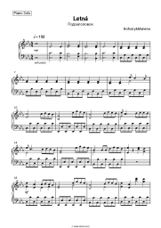 Sheet music, chords Rohony & Manene - Letná