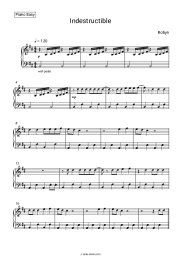 Sheet music, chords Robyn - Indestructible