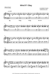 Sheet music, chords Kadebostany - Mind If I Stay