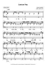 Sheet music, chords Lewis Capaldi - Lost on You