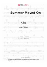 Sheet music, chords A-ha - Summer Moved On
