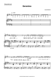 Sheet music, chords Aura Dione - Geronimo