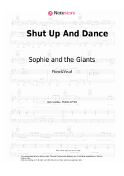 Sheet music, chords Sophie and the Giants - Shut Up And Dance