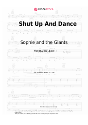Sheet music, chords Sophie and the Giants - Shut Up And Dance