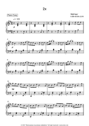 Sheet music, chords Mathea - 2x