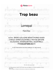 Sheet music, chords Lomepal - Trop beau