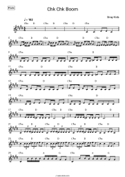 Sheet music, chords Stray Kids - Chk Chk Boom