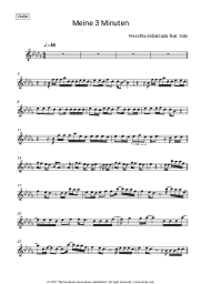 Sheet music, chords Freschta Akbarzada, Sido - Meine 3 Minuten