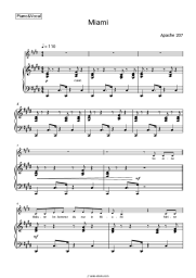 Sheet music, chords Apache 207 - Miami
