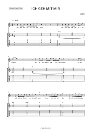 Sheet music, chords LORI - ICH GEH MIT MIR