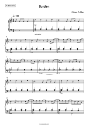 Sheet music, chords Citizen Soldier - Burden