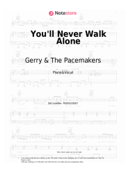 Sheet music, chords Gerry & The Pacemakers - You'll Never Walk Alone