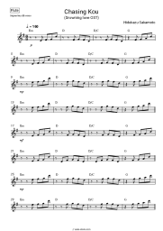 Sheet music, chords Hidekazu Sakamoto - Chasing Kou (Drowning love OST)