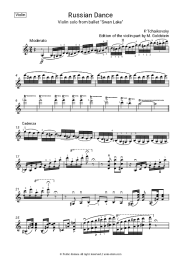 Sheet music, chords P. Tchaikovsky - Russian dance from Swan lake