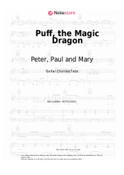 Sheet music, chords Peter, Paul and Mary - Puff, the Magic Dragon