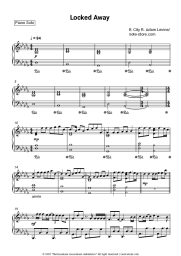 Sheet music, chords R. City, Adam Levine - Locked Away