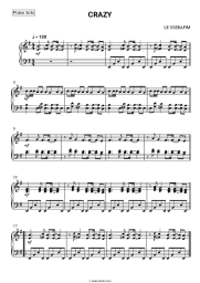 Sheet music, chords LE SSERAFIM - CRAZY