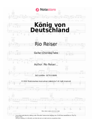 Sheet music, chords Rio Reiser - König von Deutschland