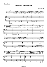 Sheet music, chords Bodo Wartke - Der dicke Dachdecker
