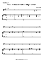 Sheet music, chords Rudi Carrell - Wann wird's mal wieder richtig Sommer