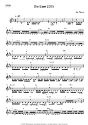 Sheet music, chords Die Firma - Die Eine 2005
