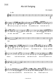 Sheet music, chords Udo Jürgens - Als ich fortging