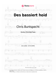 Sheet music, chords Chris Buntspecht, Die brünftigen Uhus - Des bassiert hoid