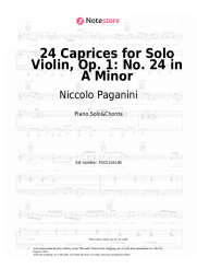 Sheet music, chords Niccolo Paganini - 24 Caprices for Solo Violin, Op. 1: No. 24 in A Minor