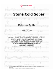 Sheet music, chords Paloma Faith - Stone Cold Sober