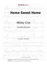 Sheet music, chords Mötley Crüe - Home Sweet Home