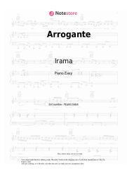 Sheet music, chords Irama - Arrogante