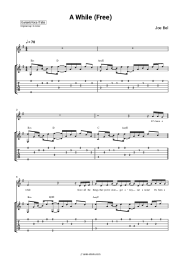 Sheet music, chords Joe Bel - A While (Free)