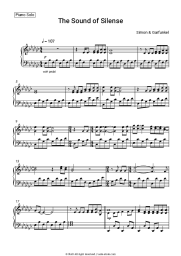 Sheet music, chords Simon & Garfunkel - The Sound of Silence