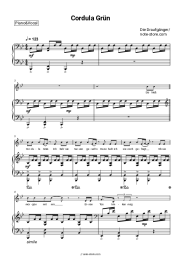 Sheet music, chords Die Draufgänger - Cordula Grün