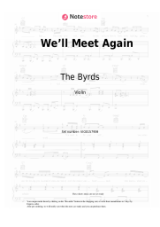 Sheet music, chords The Byrds - We’ll Meet Again