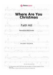 Sheet music, chords Faith Hill - Where Are You Christmas