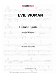 Sheet music, chords Duran Duran - EVIL WOMAN