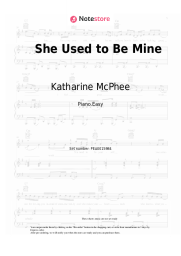 Sheet music, chords Katharine McPhee - She Used to Be Mine