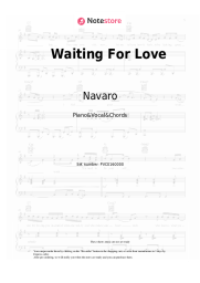 Sheet music, chords Navaro, Catching Sunrises - Waiting For Love