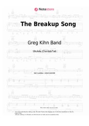 Sheet music, chords Greg Kihn Band - The Breakup Song (They Don't Write 'Em)