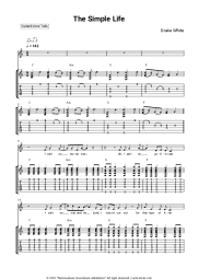 Sheet music, chords Drake White - The Simple Life