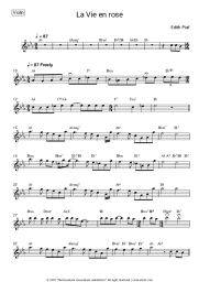 Sheet music, chords Edith Piaf - La Vie en rose
