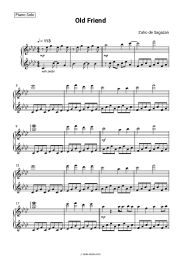 Sheet music, chords Zaho de Sagazan, Tom Odell - Old Friend