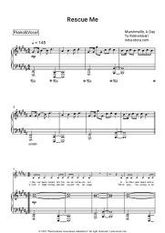 Sheet music, chords Marshmello, A Day to Remember - Rescue Me