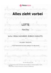 Sheet music, chords LOTTE - Alles zieht vorbei