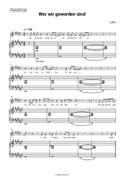 Sheet music, chords LOTTE - Wer wir geworden sind