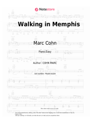 Sheet music, chords Marc Cohn - Walking in Memphis