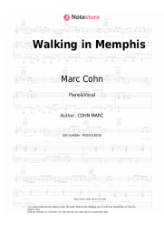 Sheet music, chords Marc Cohn - Walking in Memphis