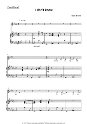 Sheet music, chords Ruth Brown - I don’t know